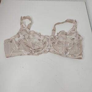 Soma Sensuous Lace Unlined Bra, Cream Underwire, Size 40C